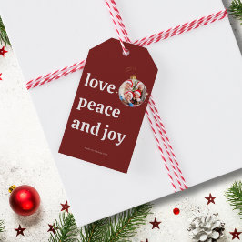 Julfamiljen Photo Kärlek Peace Joy Helgdag Presentetikett