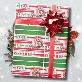 Julfamiljen Photo Kärlek Peace Joy Helgdag Presentpapper