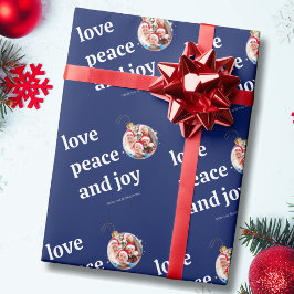 Julfamiljen Photo Kärlek Peace Joy Helgdag Presentpapper