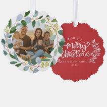 Julfamiljen Photo Watercolor WandeSedan Family