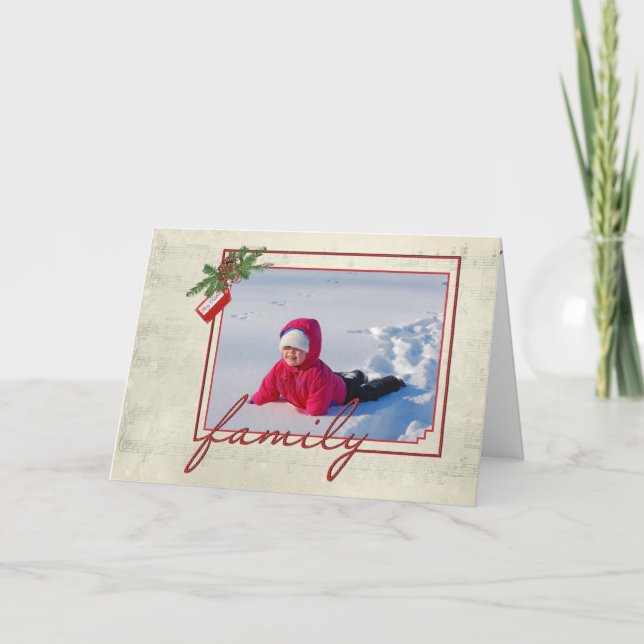 Julfamiljen Ram Helgkort (Framsida)