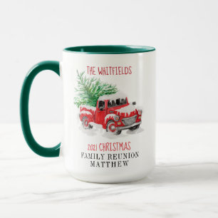Julfamiljen Reunion Red Lastbil Personlig Mugg