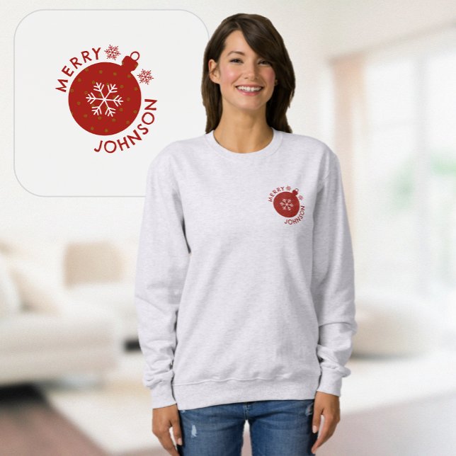 Julfamiljen Snowflake-Personlig T Shirt (Christmas Family Snowflake Personalized Sweatshirt)