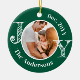 Julfamiljens foto Joy Modern Minimalist Julgransprydnad Keramik