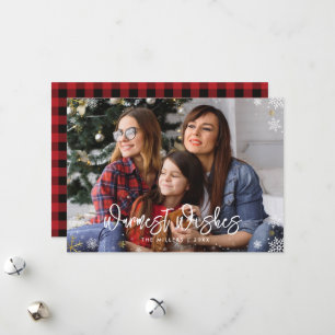 Julfamiljens foto - varmaste Önskemål Julkort