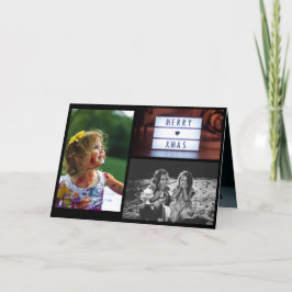 Julfamiljens fotohälsningskort helgkort