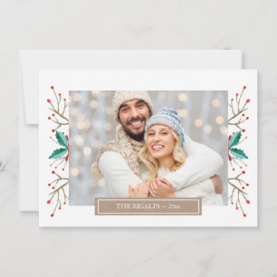 Julfamiljens fotohälsningskort julkort