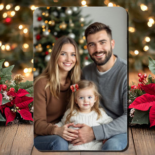 Julfamiljens fotomall 4 x 6 magnet