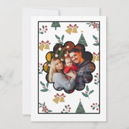 Julfamiljens fotoredigerbara Helgdag-kort Julkort