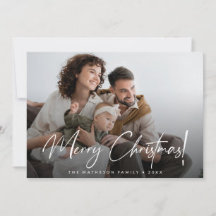Julfamiljens fotoskript i God jul Julkort