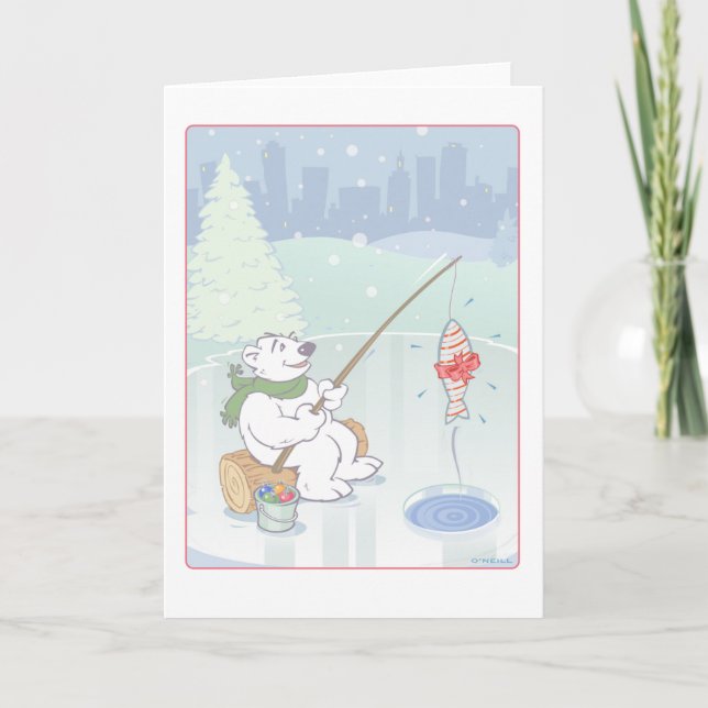 "julfångst"-av Gerry O'Neill Helgkort (Framsida)