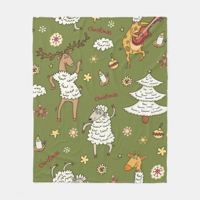 Julfår, årgång fleecefilt (Framsidan)