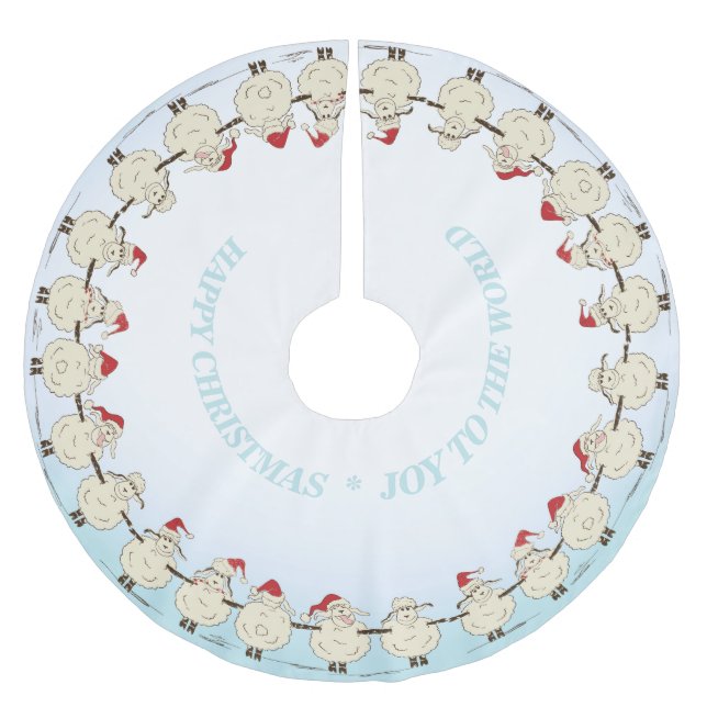 Julfår Julgransmatta Borstad Polyester (Framsidan)