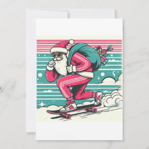 Julfarbror som skateboardar inbjudningar