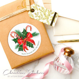 Julfärer för enkel modern Käpp Runt Klistermärke