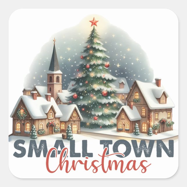 Julfärer Fyrkantigt Klistermärke (Framsida)