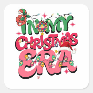 Julfärer Fyrkantigt Klistermärke