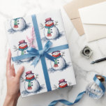 Julfärg för Cute White Red Snögubbe Presentpapper<br><div class="desc">Detta moderna papper med omslagna färger som ger ett vackert vattenmärke av ett fräckt snögubbe som är klädd i festive red och grönt attire. Med en snövit vinterbakgrund fångas den här charmerande designen upp säsongens glatta innersta väsen. Den lekande vintern mönster är perfekt för barn och tillför en roligt, färgstark...</div>