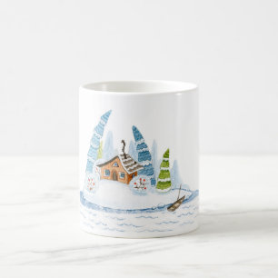 Julfärg för vinterhus kaffemugg