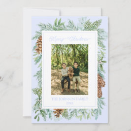 Julfärg Greenery Botaniska Bleken Blue Julkort