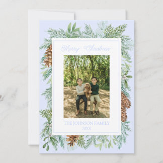 Julfärg Greenery Botaniska Bleken Blue Julkort