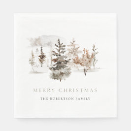 Julfärg Vinterfärg Vinterlandskap Napkin Pappersservett
