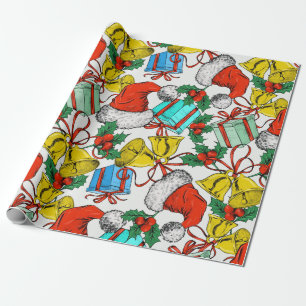 Julfärgad gift Red Santa Hat Presentpapper