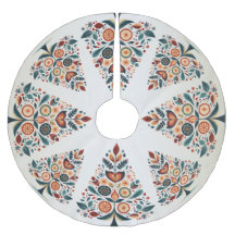 Julfärgad Träd Skandinavien Folk Art