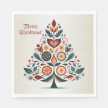 Julfärgad Träd Skandinavien Folk Art