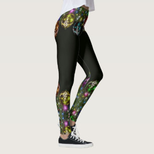 Julfärgade Helgdagar för prydnadsföremål, svart Leggings
