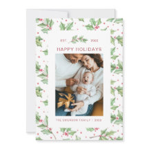 Julfärgen Holly Berries-Helgdag