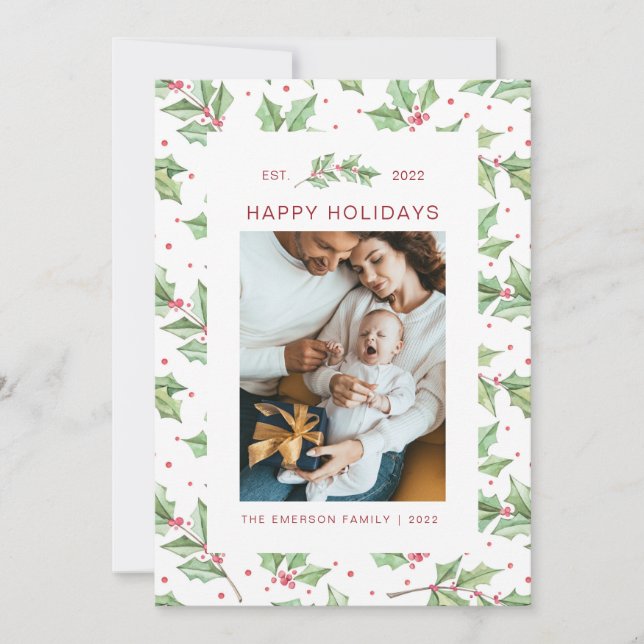 Julfärgen Holly Berries-Helgdag (Framsida)