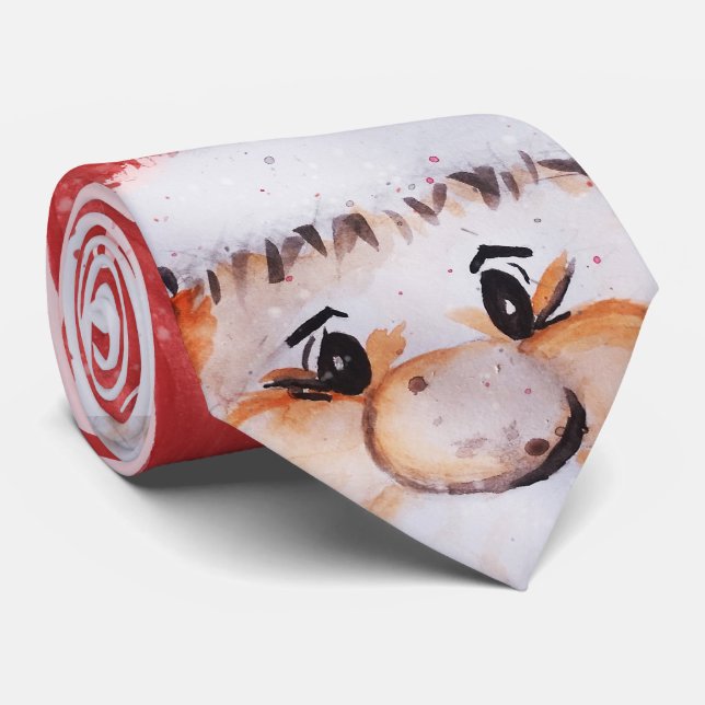 Julfärgen Jultomten "Joy Kärlek Peace" Slips (Rullad)