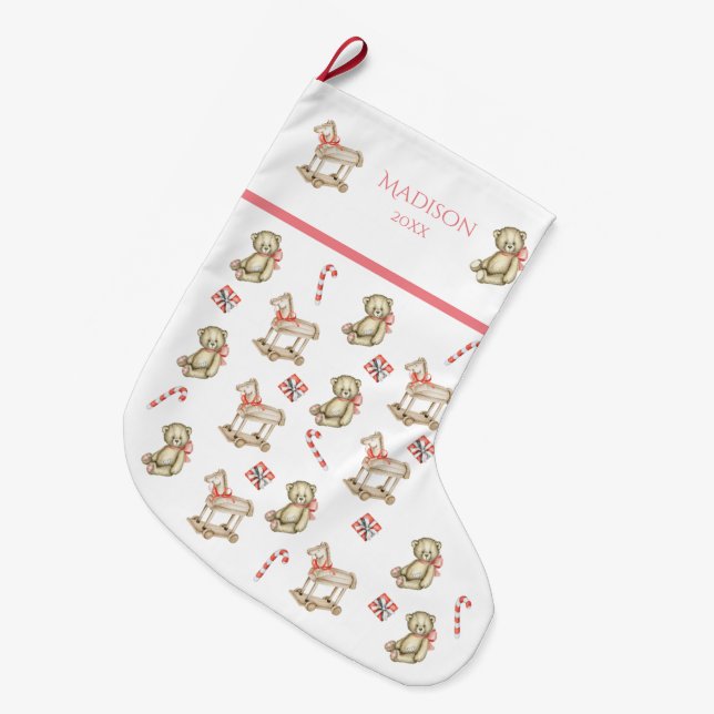 Julfärgen Namn för hennes Rosa år Stor Julstrumpa (Framsidan (Hängande))