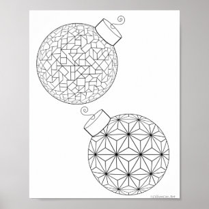 Julfärgning Poster - Ornament 2