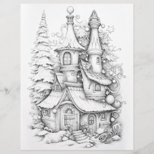 Julfärgsidor, färgning av Vuxen Poster