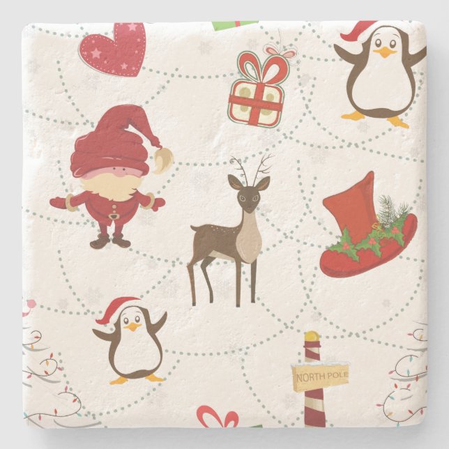 Julfärgstarka symboler 2 Föränderlig bakgrund Underlägg Sten (Framsidan)