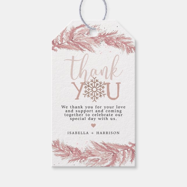  julfavör för den  vinterflaggan Gräs Snö Presentetikett (Framsidan)