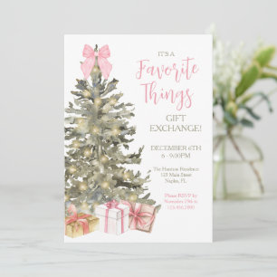 Julfavoritinbjudan till Sak Gift Exchange Inbjudningar