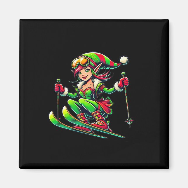 Julfé - Snowboard Skiing Magnet (Framsidan)