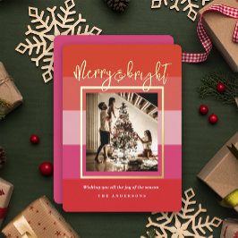 Julfeber Red Rand Helgdag Foil Card