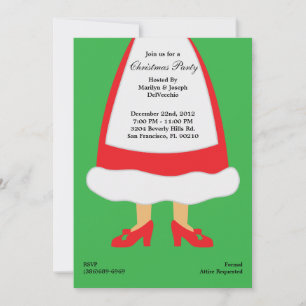 Julfeet, Santa, Elf och Claus Helgdag Inbjudningar