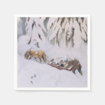 Julferd genom snön (av Kittelsen)