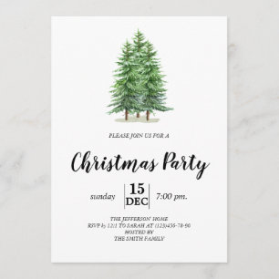 Julfest av julen i Gräs Träd Chic Inbjudningar