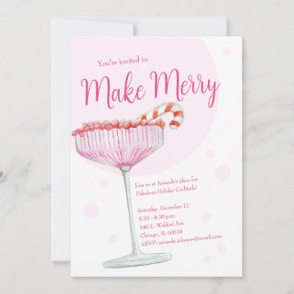 Julfest av Merry Rosa Champagne Inbjudningar