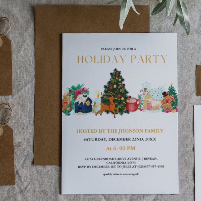 Julfest Family christmas party Julkort (Skapare uppladdad)