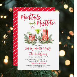 Julfest Festive Mocktails & Mistletoe Inbjudningar