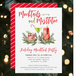 Julfest Festive Mocktails & Mistletoe Inbjudningar