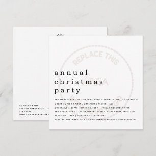 Julfest för anställda Minimalistiskt logotypföreta Inbjudningar