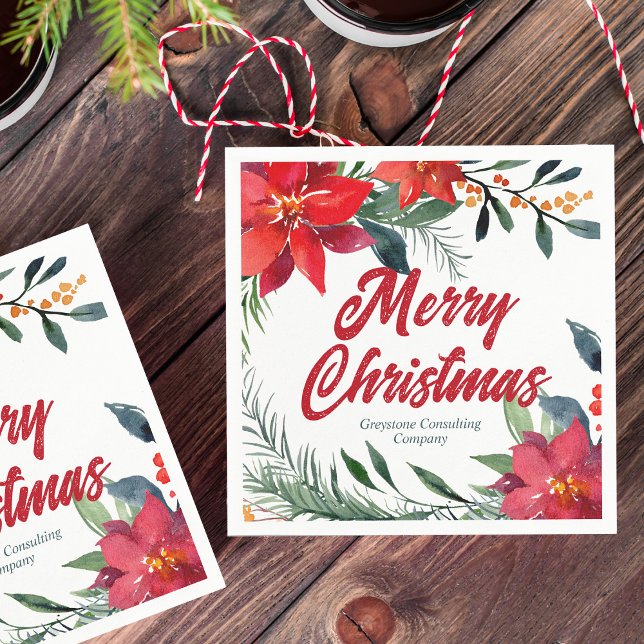 Julfest för Blommigten jultomte Pappersservett (Skapare uppladdad)